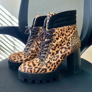 Gianni Bini Leopard Platform Boots